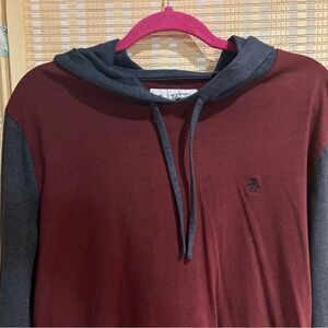 Original Penguin Burgundy and Gray Hoodie
